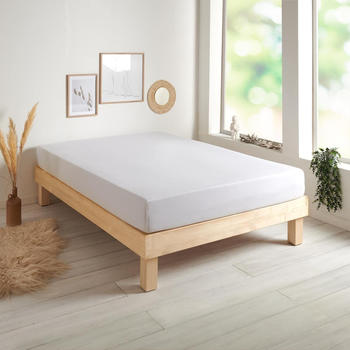 Traumschlaf Basic Single Jersey Spannbettlaken 90x220 cm - 100x220 cm weiss