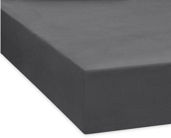 Traumschlaf Feinbiber Boxspring Spannbetttuch 90x190 - 100x200 cm anthrazit