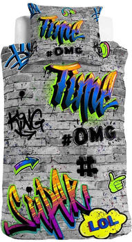 Traumschlaf Bettw&auml;sche Graffiti OMG 155x220+80x80 cm