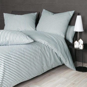 Janine Edelflanell Bettw&auml;sche Chinchilla S 78060 155x200+80x80 cm silber