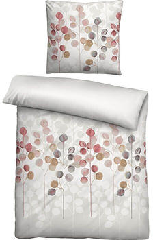 Biberna Soft-Seersucker Bettw&auml;sche braun-beige 135x200+80x80 cm (511882)