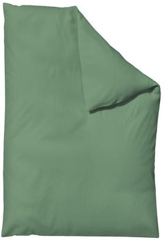 Schlafgut Woven Satin Bettw&auml;sche Bettbezug 135x200 - 140x200 cm green-mid