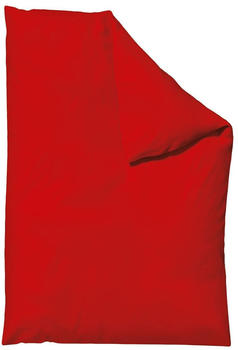Schlafgut Woven Satin Bettwäsche Bettbezug 135x200 - 140x200 cm red-deep