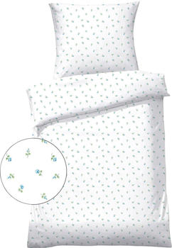 Dyckhoff Weichfrottier Bettwäsche blau/weiss 155x220+80x80 cm