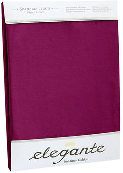 Elegante Jersey Spannbettlaken 180x200 - 200x220 cm burgund
