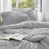 Irisette Seersucker Bettwäsche Easy Granby 155x220+80x80 cm silber