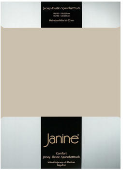 Janine Jersey Elastic Spannbetttuch 180x200 cm - 200x220 cm naturell