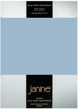 Janine Jersey Elastic Spannbetttuch 180x200 cm - 200x220 cm perlblau