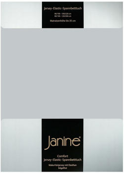 Janine Jersey Elastic Spannbetttuch 90x190 cm - 100x220 cm silber