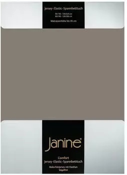 Janine Jersey Elastic Spannbetttuch 90x190 cm - 100x220 cm taupe