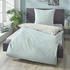 Biberna Melange-Flanell Wendebettwäsche blau 155x200+80x80 cm (506020)
