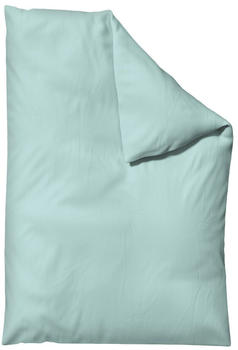 Schlafgut Woven Satin Bettw&auml;sche Bettbezug einzeln 200x200 cm petrol-light