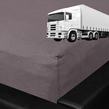 BettwarenShop Spannbettlaken für LKW Truck Matratzen 75x220 cm graphit