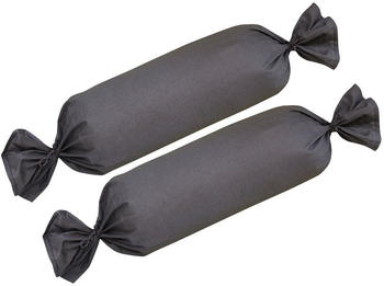 Traumschlaf Edel-Linon Kissenbezüge 2er Set 2x Nackenrollenbezug 26x79 cm anthrazit