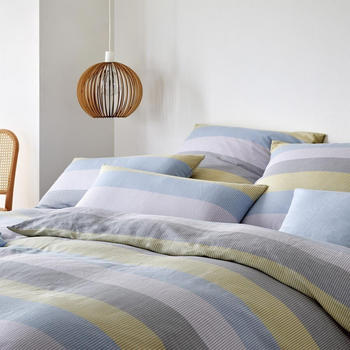 Elegante Halbleinen Bettw&auml;sche Glee sonne 135x200+80x80 cm