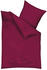 Traumschlaf Uni Biber Bettwäsche 155x200+80x80 cm bordeaux
