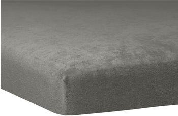 Traumschlaf Flausch Biber Topper Spannbettlaken 180x200 cm - 200x200 cm schiefer
