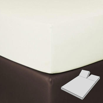 BettwarenShop Boxspring Split Spannbetttuch 180x200 - 200x220 cm perlmut