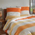 Traumschlaf Bettwäsche Biber Streifen orange 200x200+2x 80x80 cm