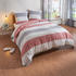 Traumschlaf Bettwäsche Biber Streifen rot 135x200+80x80 cm