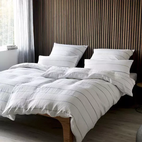 Elegante Halbleinen Bettwäsche Balance pastell 135x200+80x80 cm