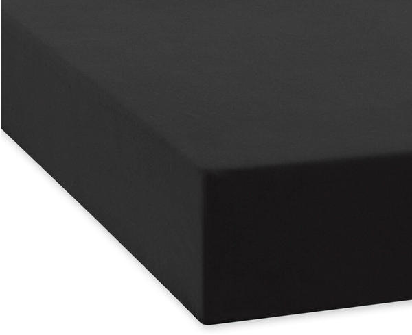 Traumschlaf Feinbiber Spannbettlaken 100x220 cm schwarz