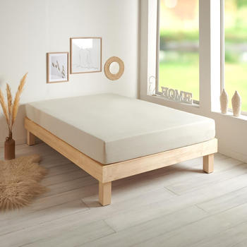 Traumschlaf Basic Single Jersey Spannbettlaken 90x220 cm - 100x220 cm natur