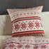 Traumschlaf Basic Biber Bettwäsche Schneeflocken rot 140x200+70x90 cm