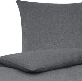 Traumschlaf Uni Jersey Melange Bettw&auml;sche 135x200+80x80 cm anthrazit