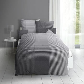 Kaeppel Mako-Satin Bettw&auml;sche Master 200x200+2x80x80 cm zinn