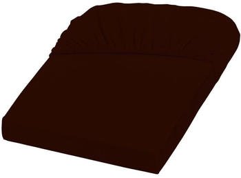 Fleuresse Comfort Spannbettlaken Mako-Jersey dunkelbraun 180x200 cm