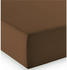 Fleuresse Comfort Spannbettlaken Mako-Jersey dunkelbraun 180x200 cm