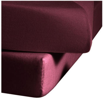 Fleuresse Comfort Spannbettlaken Baumwoll-Jersey pflaume 180x200 cm