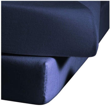 Fleuresse Comfort Spannbettlaken Baumwoll-Jersey nachtblau 180x200 cm
