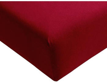 Bassetti Jersey-Elasthan Spannbettlaken bordeaux 550 90-100x190-220 cm