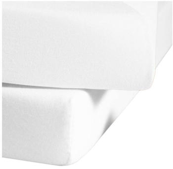 Fleuresse Comfort Spannbettlaken Baumwoll-Jersey wei&szlig; 200x200 cm