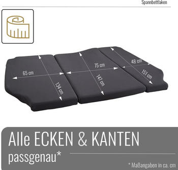 Black Forest Fox Spannbettlaken VW Grand California 600 f&uuml;r 3 tlg. Grau