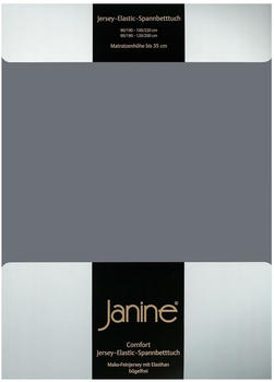 Janine Jersey Elastic Spannbetttuch 180x200 cm - 200x220 cm opalgrau
