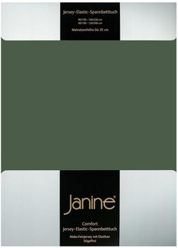Janine Jersey Elastic Spannbetttuch 180x200 cm - 200x220 cm olivgrün