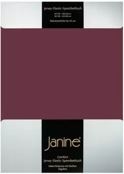 Janine Jersey Elastic Spannbetttuch 180x200 cm - 200x220 cm burgund Janine Jersey Elastic Spannbetttuch 180x200 cm - 200x220 cm burgund