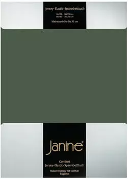 Janine Jersey Elastic Spannbetttuch 140x200 cm - 160x220 cm olivgrün Janine Jersey Elastic Spannbetttuch 140x200 cm - 160x220 cm olivgrün
