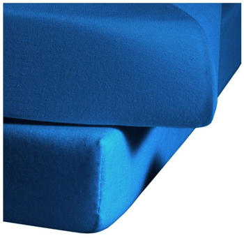 Fleuresse Comfort Spannbettlaken Baumwoll-Jersey meeresblau 180x200 cm