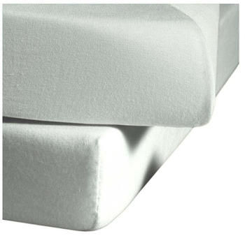 Fleuresse Comfort Spannbettlaken Baumwoll-Jersey silber 180x200 cm