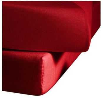 Fleuresse Comfort Spannbettlaken Baumwoll-Jersey bordeaux 200x200 cm