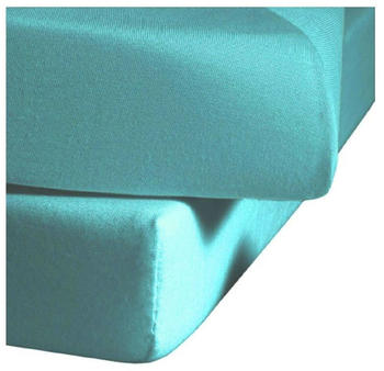 Fleuresse Comfort Spannbettlaken Baumwoll-Jersey petrol 180x200 cm