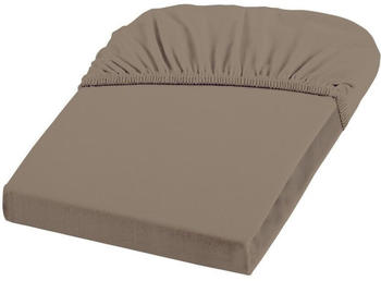Fleuresse Comfort Spannbettlaken Mako-Jersey taupe 100x200 cm
