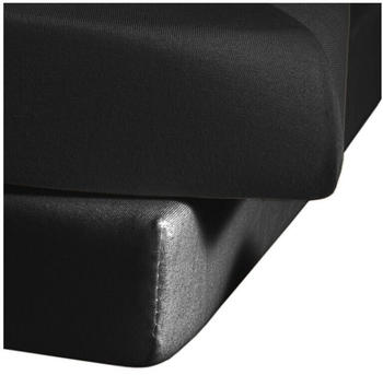 Fleuresse Comfort Spannbettlaken Baumwoll-Jersey schwarz 200x200 cm
