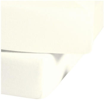 Fleuresse Comfort Spannbettlaken Baumwoll-Jersey naturwei&szlig; 180x200 cm