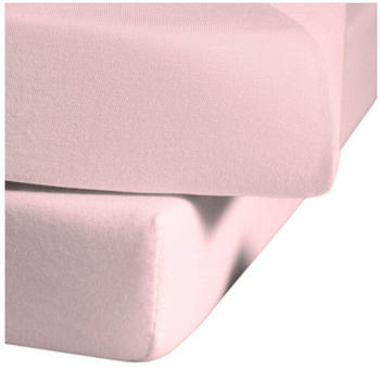 Fleuresse Comfort Spannbettlaken Baumwoll-Jersey ros&eacute; 180x200 cm