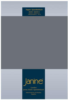 Janine Topper Comfort Jersey Spannbetttuch 90x190 cm - 100x220 cm opalgrau